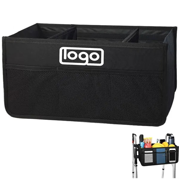 Foldable Oxford Walker Storage Bag w/ Mesh Pockets