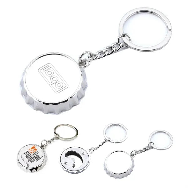 Custom Logo Zinc Bottle Opener Keychain