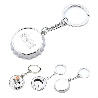 Custom Logo Zinc Bottle Opener Keychain