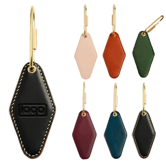 PU Leather Hotel Anti Lost Keychain