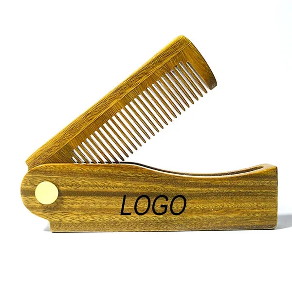 Natural Green Sandalwood Foldable Portable Comb