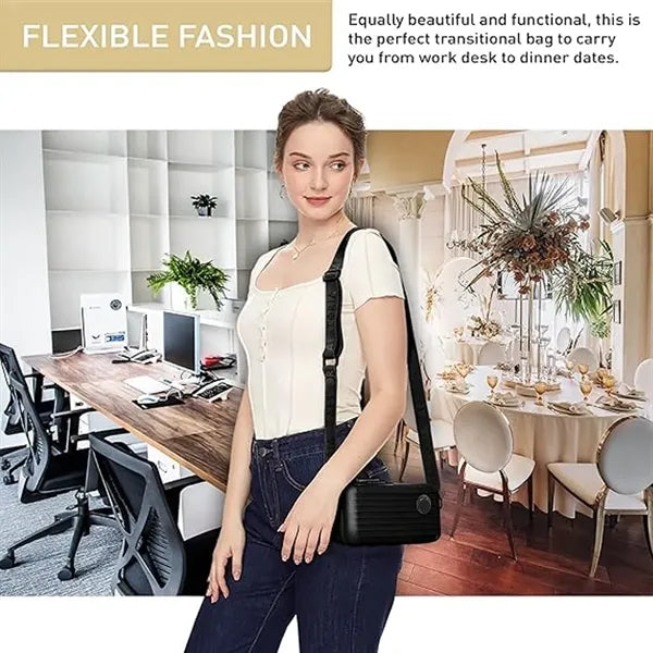 Lightweight Crossbody Square Clutch with Detachable Strap