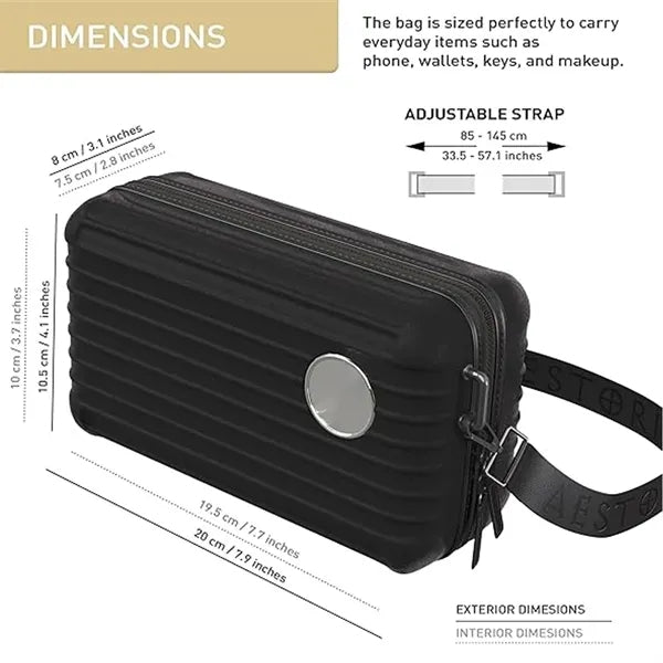 Lightweight Crossbody Square Clutch with Detachable Strap