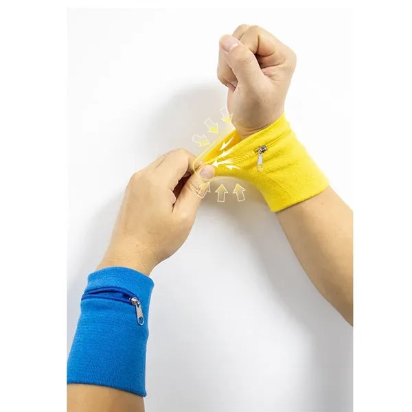 Wrist Sweatbands Sports Wristbands Sweat Band With Pocket