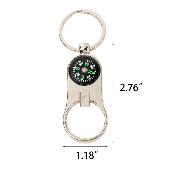 Compact Keychain With Built in Compass Custom Logo Available