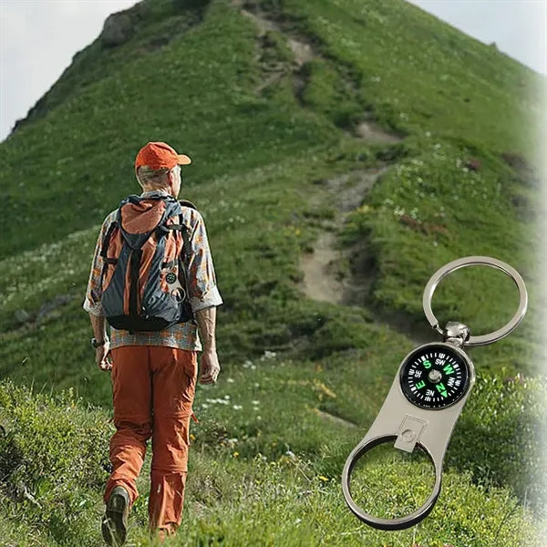 Compact Keychain With Built in Compass Custom Logo Available