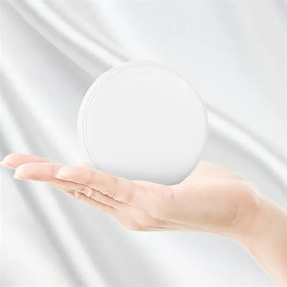Round Portable Power Bank with Built-in Cables