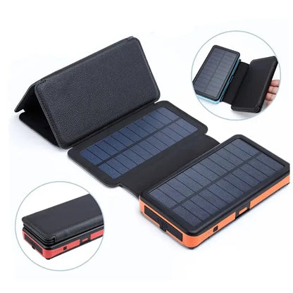 Foldable Solar Power Bank with Multiple Panels