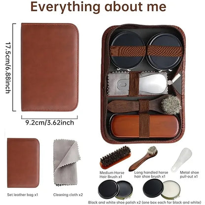 Portable 7pc Shoe Care Kit