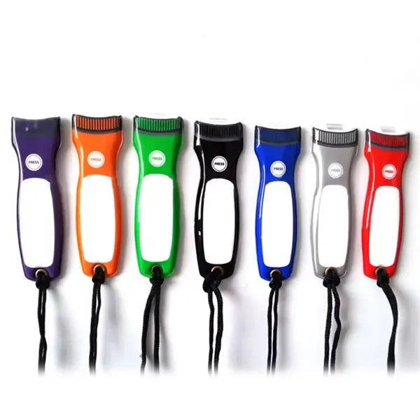 Flat Magnetic PVC LED Flashlight with Lanyard