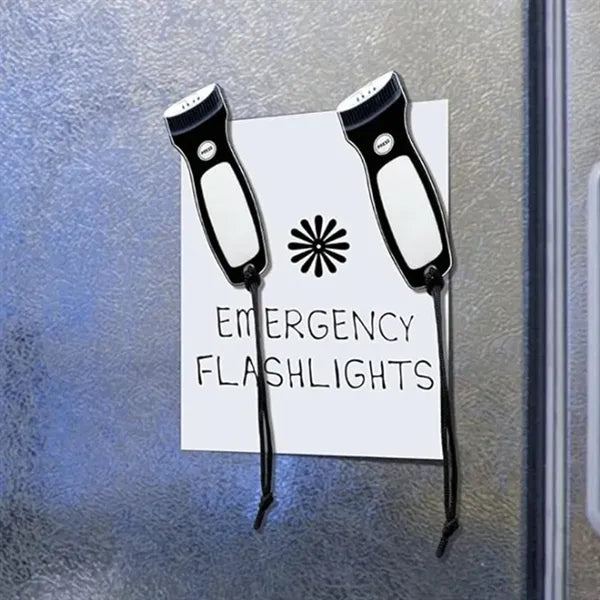 Flat Magnetic PVC LED Flashlight with Lanyard