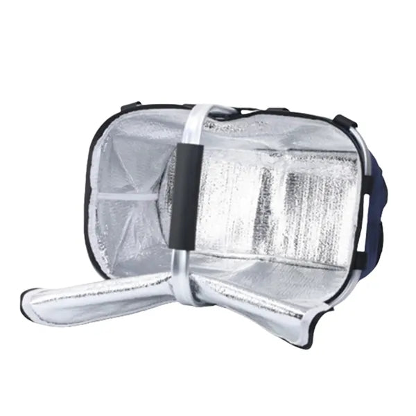 Portable Folding Picnic Basket Insulated Cooler With Handle