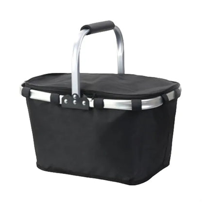 Portable Folding Picnic Basket Insulated Cooler With Handle