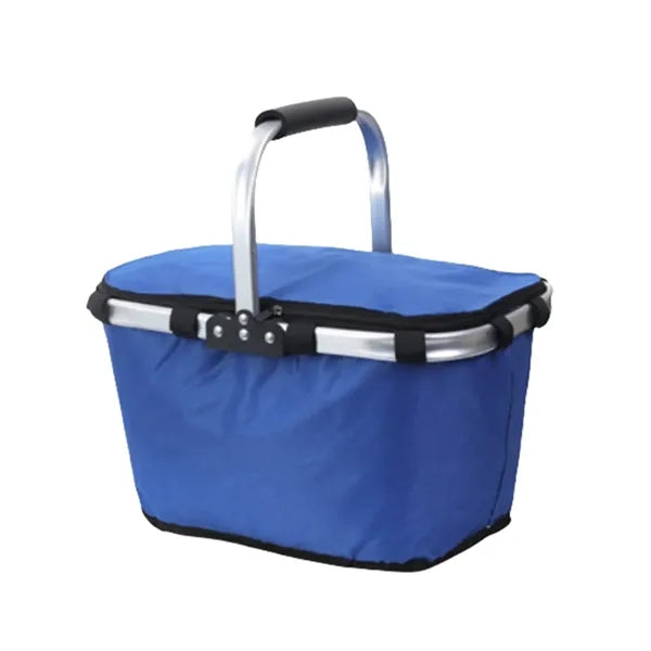 Portable Folding Picnic Basket Insulated Cooler With Handle