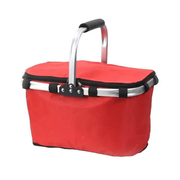 Portable Folding Picnic Basket Insulated Cooler With Handle
