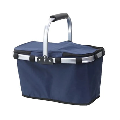 Portable Folding Picnic Basket Insulated Cooler With Handle