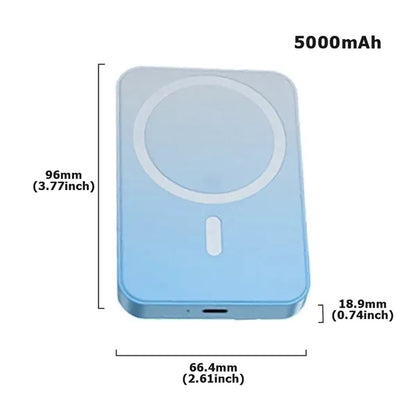 2 in 1 5000mAh Magnetic Wireless Charger