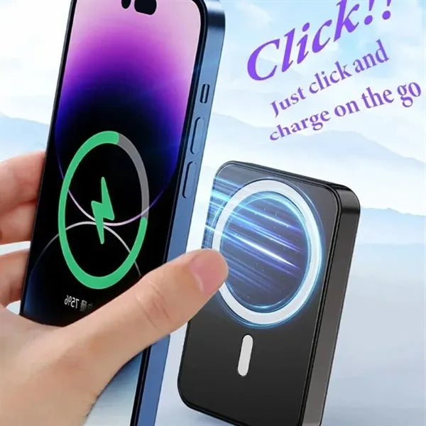 2 in 1 5000mAh Magnetic Wireless Charger