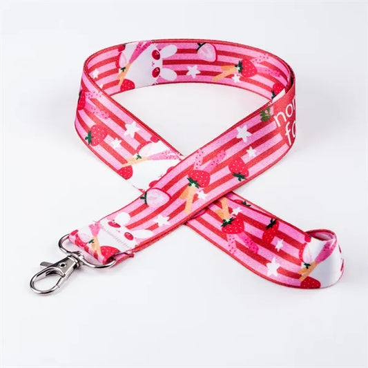 Custom Heat-Transferred Lanyard Keychain