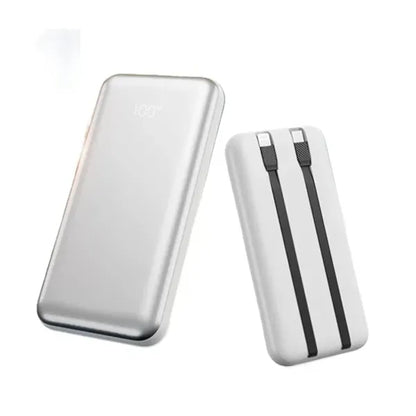 10000mAh Power Bank with Built-in Cable