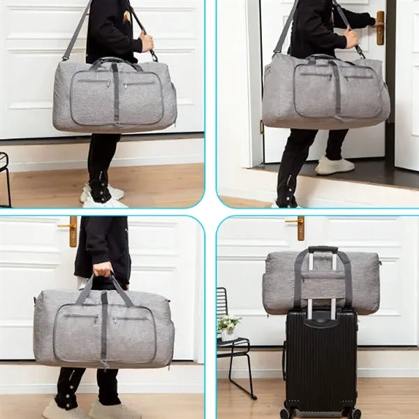 Large Foldable Travel Duffel Bag with Pouch