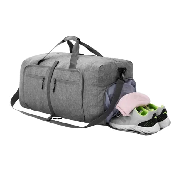 Large Foldable Travel Duffel Bag with Pouch