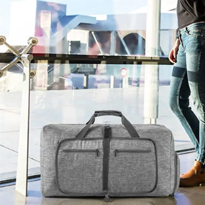 Large Foldable Travel Duffel Bag with Pouch