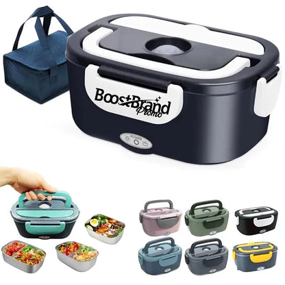 Portable Electric Heated Lunch Box Kit with Bag & Cutlery