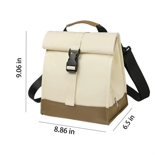 Oxford Cloth Foldable Insulated Lunch Bag Aluminum Lining