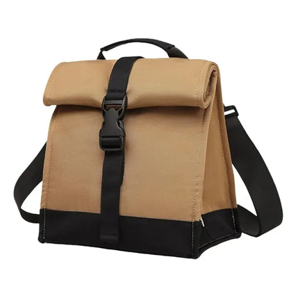 Oxford Cloth Foldable Insulated Lunch Bag Aluminum Lining