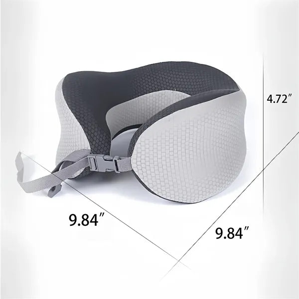 Memory Foam Travel Neck Pillow With Eye Mask Set