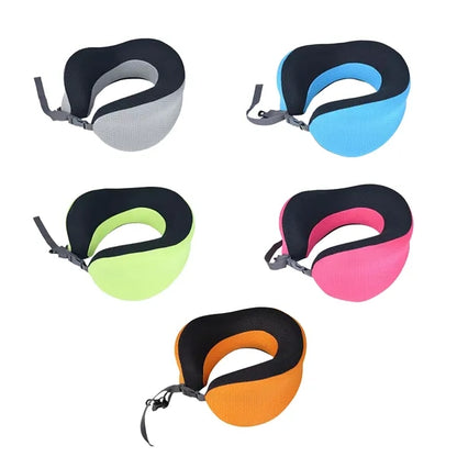 Memory Foam Travel Neck Pillow With Eye Mask Set