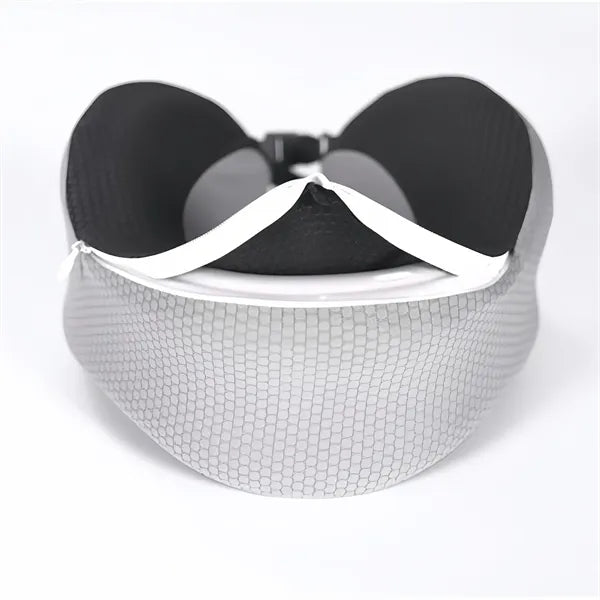 Memory Foam Travel Neck Pillow With Eye Mask Set
