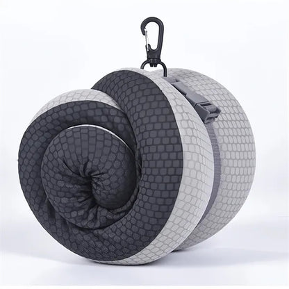 Memory Foam Travel Neck Pillow With Eye Mask Set
