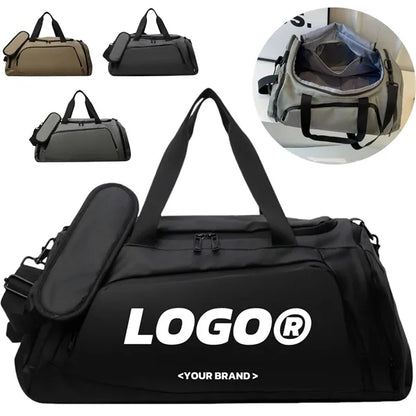 Large Capacity Gym Travel Duffel Bag With Wet Dry Pocket