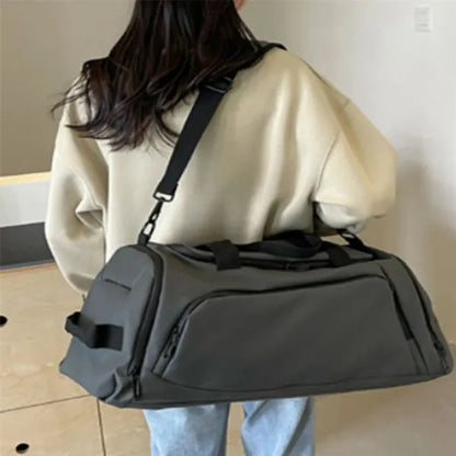 Large Capacity Gym Travel Duffel Bag With Wet Dry Pocket