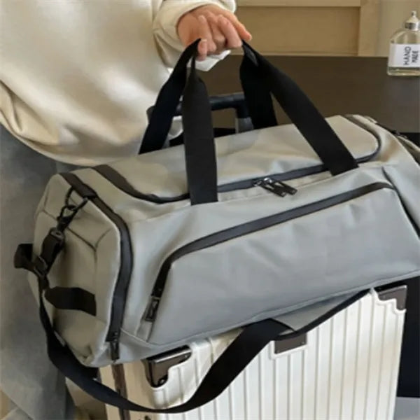 Large Capacity Gym Travel Duffel Bag With Wet Dry Pocket