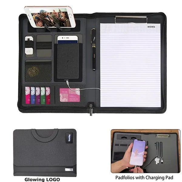 Wireless Charging Portfolio With Backlit Logo