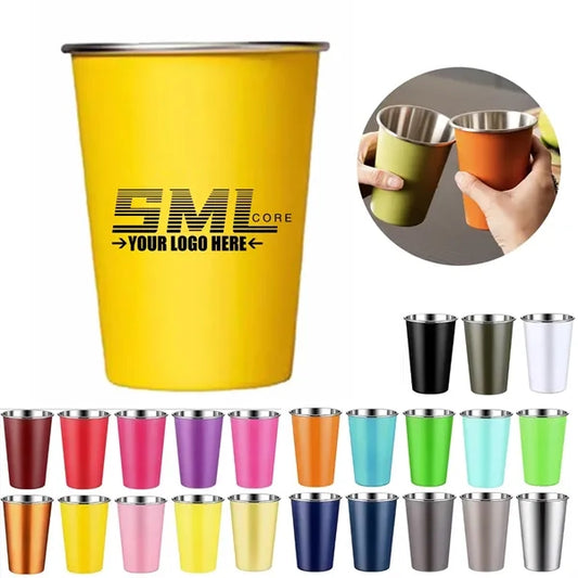 12 oz Stainless Steel Pint Cups Shatterproof Cup Tumblers