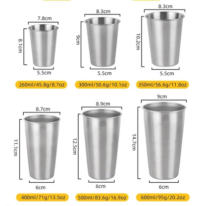 12 oz Stainless Steel Pint Cups Shatterproof Cup Tumblers