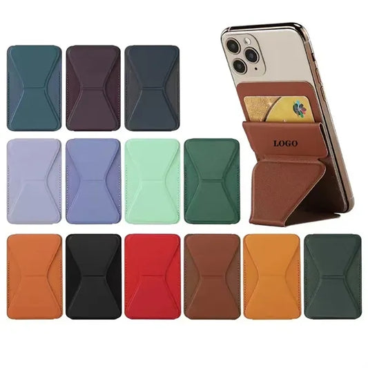 2-in-1 Leather Magnetic Wallet & Phone Stand