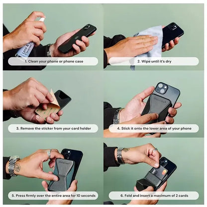 2-in-1 Leather Magnetic Wallet & Phone Stand