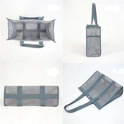Mesh Beach Tote with Side Pockets