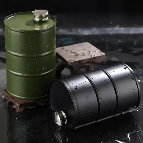 25oz Leakproof Rustproof Stainless Steel Barrel-Shaped Flask