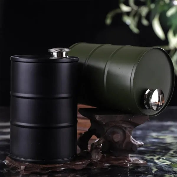 25oz Leakproof Rustproof Stainless Steel Barrel-Shaped Flask