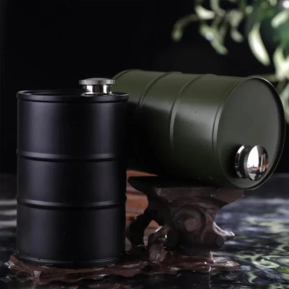 25oz Leakproof Rustproof Stainless Steel Barrel-Shaped Flask