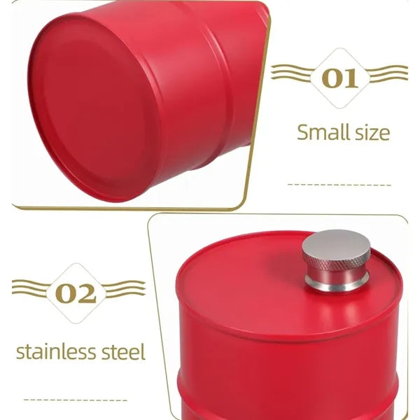 25oz Leakproof Rustproof Stainless Steel Barrel-Shaped Flask