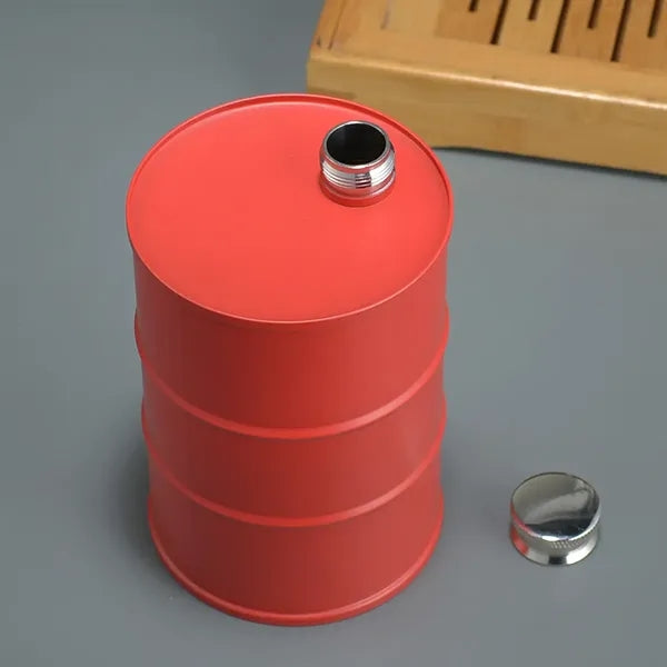25oz Leakproof Rustproof Stainless Steel Barrel-Shaped Flask