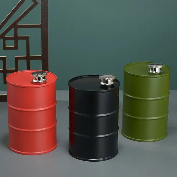25oz Leakproof Rustproof Stainless Steel Barrel-Shaped Flask