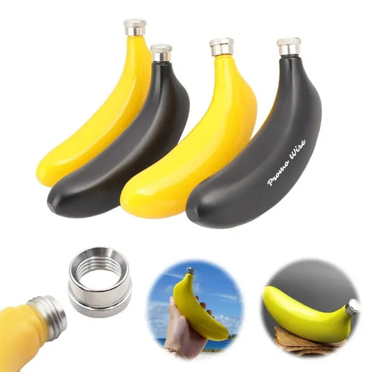 5oz Durable Leakproof Stainless Steel Banana-Shaped Flask